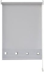 Light Grey Square Eyelet Light Filtering Roller Blinds