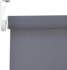 Charcoal Square Eyelet Light Filtering Roller Blinds