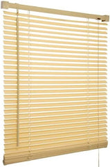 Natural PVC Venetian Blinds - 25mm Slats, Wood Grain