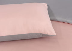 Microfiber Reversible Duvet Cover Set Blush/Grey 1