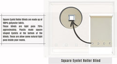 Natural Square Eyelet Light Filtering Roller Blinds