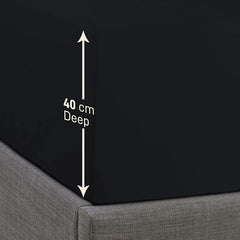 40cm Deep Microfiber Fitted Sheet – Soft & Durable