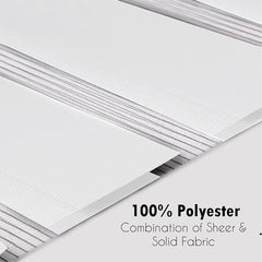 White Day & Night Zebra Roller Blinds - Light Control