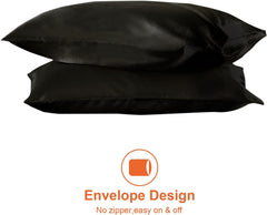 2 Pack Satin Silk Pillowcases – 50x75cm, Soft & Cool
