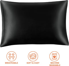 2 Pack Satin Silk Pillowcases – 50x75cm, Soft & Cool