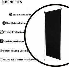 Black Thermal Blackout Roller Blind – Total Darkness