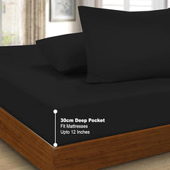 Soft 30cm Microfiber Fitted Sheet – Deep Pocket Bedding
