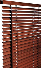 Walnut PVC Venetian Blinds 25mm - Wood Grain Look