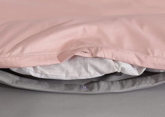 Microfiber Reversible Duvet Cover Set Blush/Grey 2