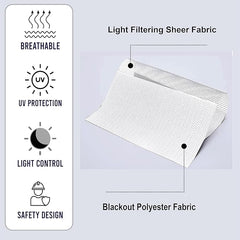 White Day & Night Zebra Roller Blinds - Light Control