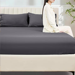 Fitted Sheet Cotton Charcoal 3