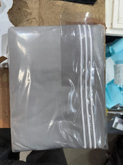 Microfiber Embroidered Bratta Set with 2 Pillowcases King Size ( Grey Base / White Embroidery Lines )