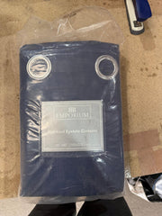 Navy Microfiber Blackout Curtains – 1 Pair with Tie Backs (66"x90")