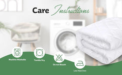 Machine washable microfiber mattress cover shown folded