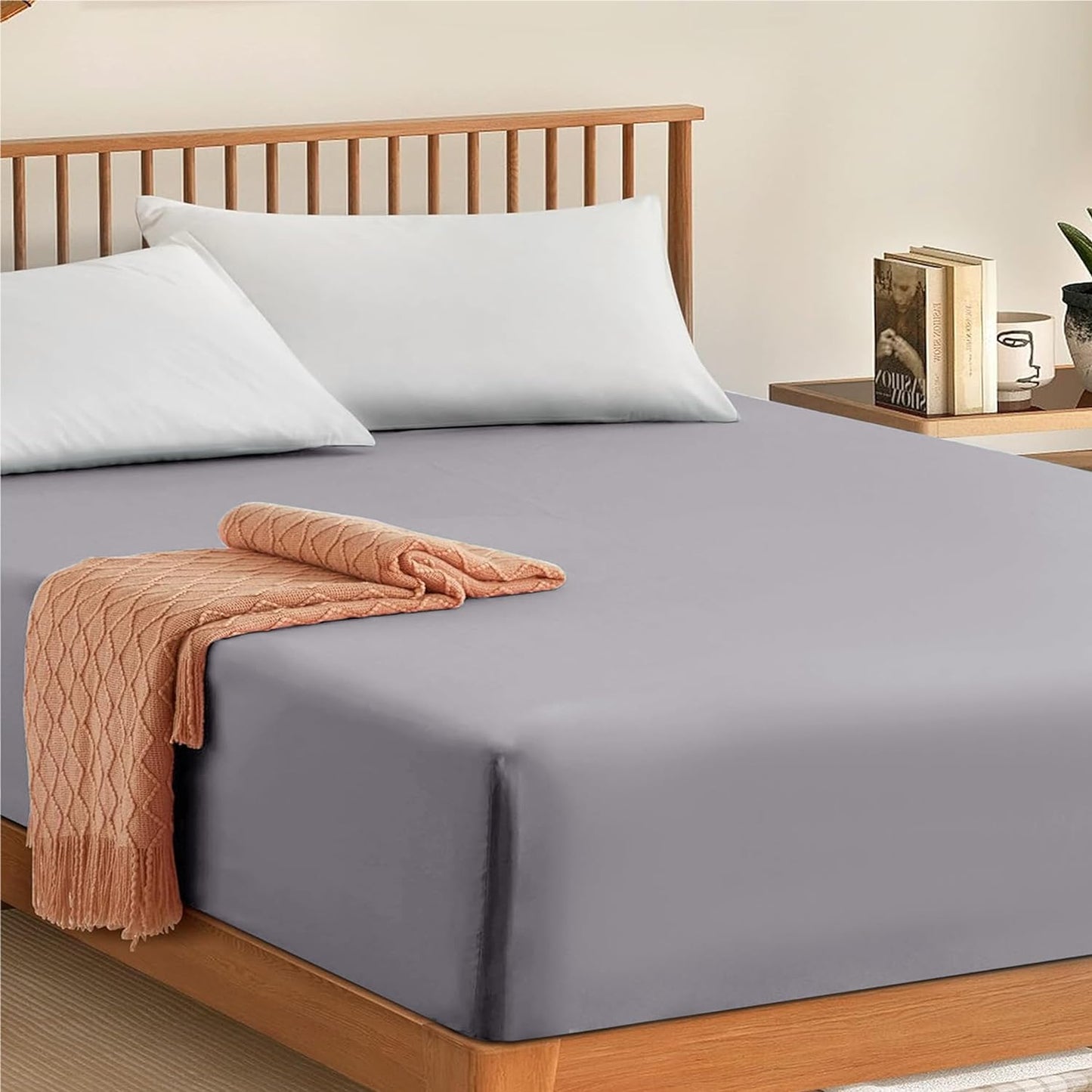30cm Egyptian Cotton Fitted Sheet - 300 Thread Count Hotel Quality Bed Sheet