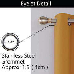 Eyelet top design for easy installation of blackout curtain panels