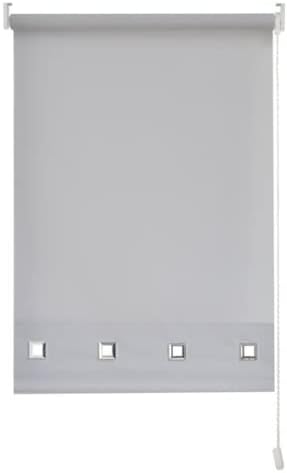 Light Grey Square Eyelet Light Filtering Roller Blinds