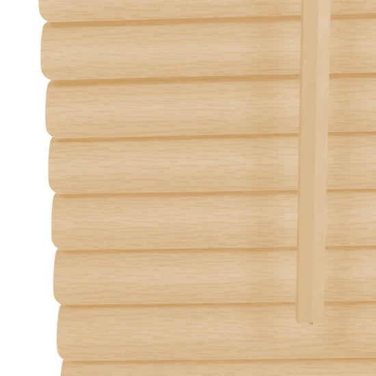 Natural PVC Venetian Blinds 25mm Slats Wood Grain Effect Window Blind