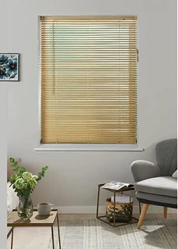 Natural PVC Venetian Blinds - 25mm Slats, Wood Grain