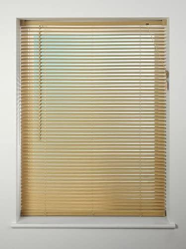 Natural PVC Venetian Blinds - 25mm Slats, Wood Grain
