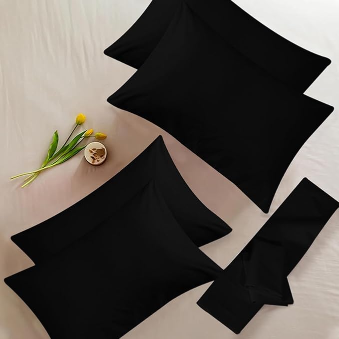 4 Pack Egyptian Cotton Pillowcases – Soft & Cool