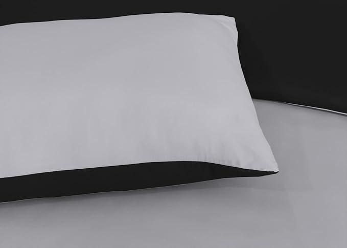 Microfiber Reversible Duvet Cover Set with 2 Pillowcases
