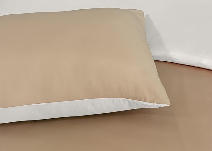 Microfiber Reversible Duvet Cover Set with 2 Pillowcases