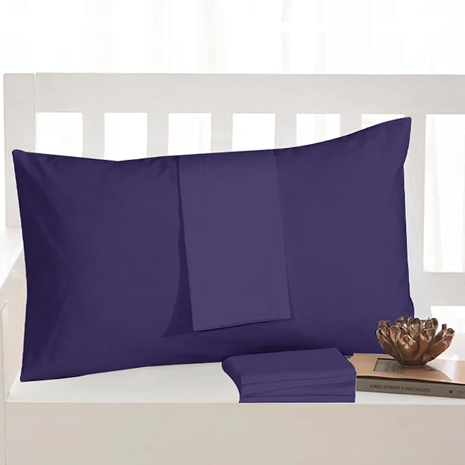 4 Pack Egyptian Cotton Pillowcases – Soft & Cool