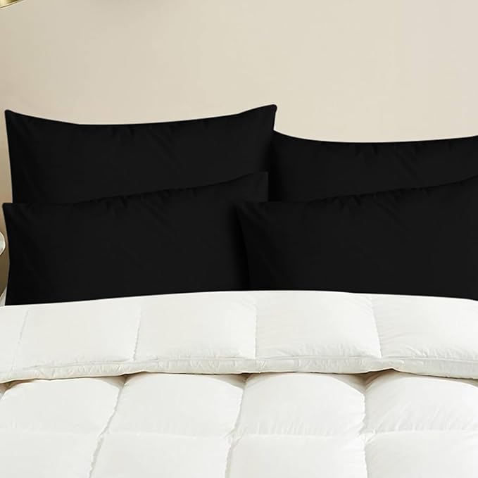 4 Pack Egyptian Cotton Pillowcases – Soft & Cool
