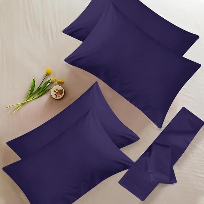 4 Pack Egyptian Cotton Pillowcases – Soft & Cool