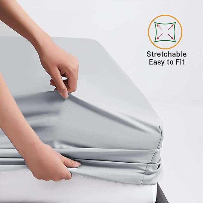 25cm Microfiber Soft Elastic Fitted Bed Sheet
