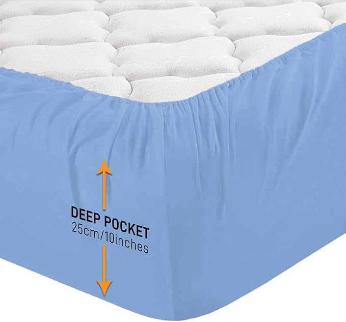 25cm Microfiber Soft Elastic Fitted Bed Sheet