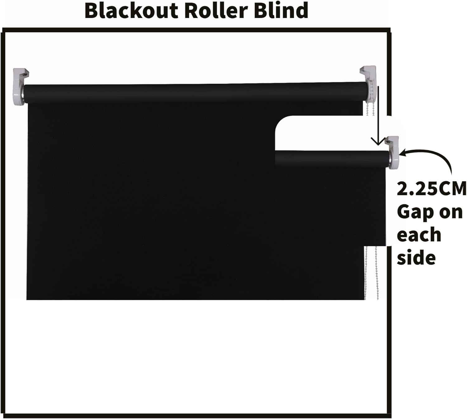 Black Thermal Blackout Roller Blind – Total Darkness