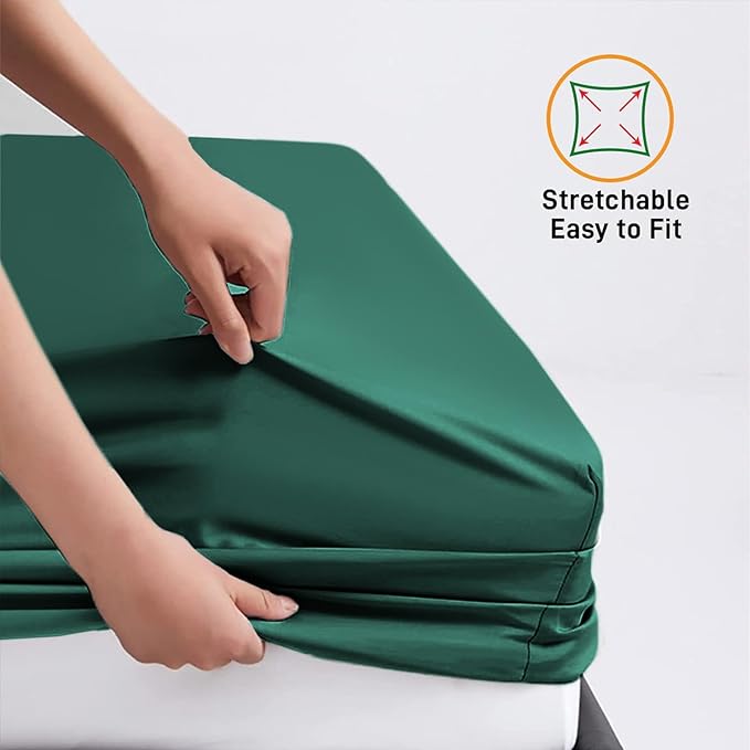 25cm Microfiber Soft Elastic Fitted Bed Sheet