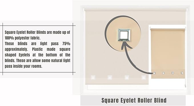 Cappuccino Light Filtering Eyelet Roller Blinds