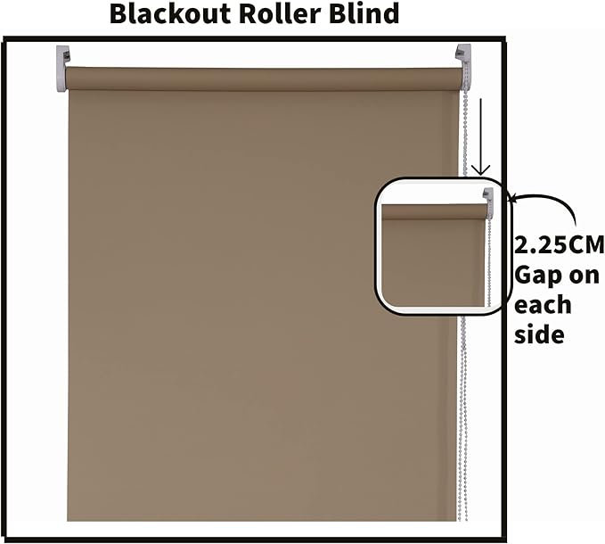 Cappuccino Thermal Blackout Roller Blind – UV Block