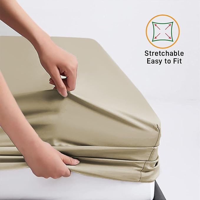25cm Microfiber Soft Elastic Fitted Bed Sheet
