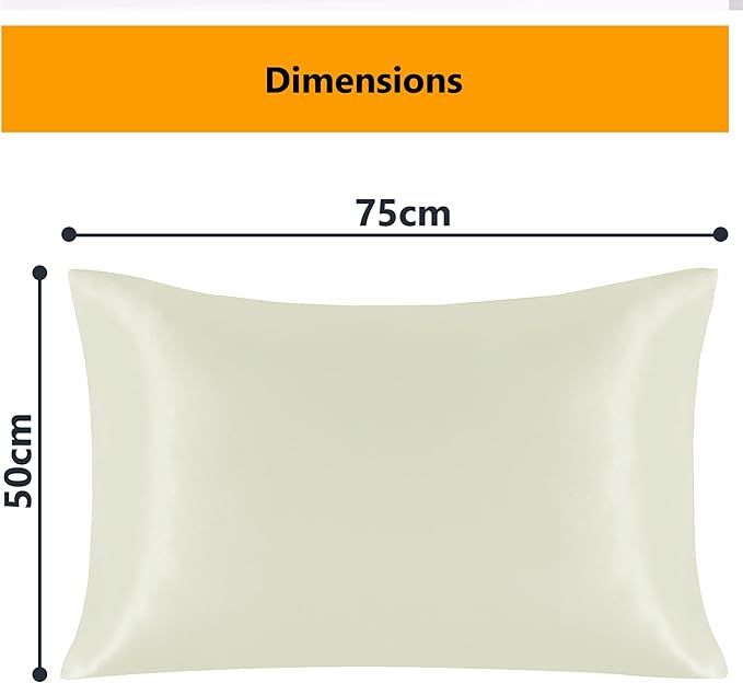 2 Pack Satin Silk Pillowcases – 50x75cm, Soft & Cool