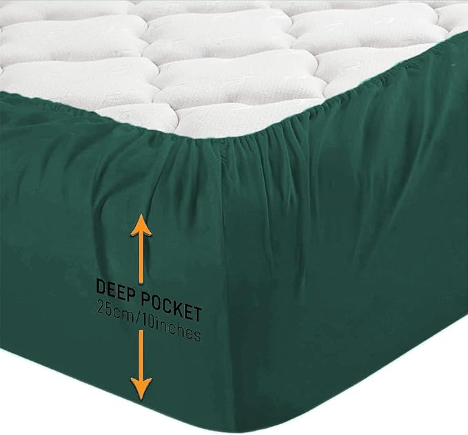 25cm Microfiber Soft Elastic Fitted Bed Sheet