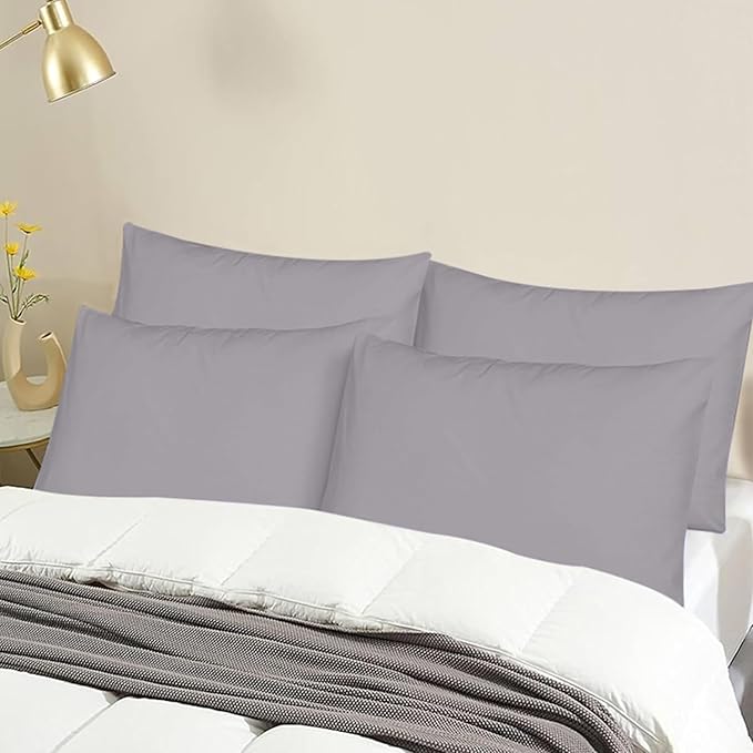 4 Pack Egyptian Cotton Pillowcases – Soft & Cool