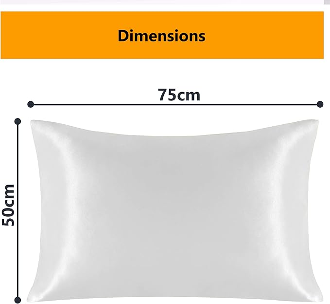 2 Pack Satin Silk Pillowcases – 50x75cm, Soft & Cool
