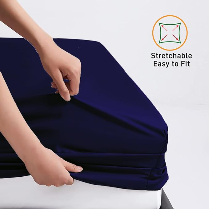 25cm Microfiber Soft Elastic Fitted Bed Sheet