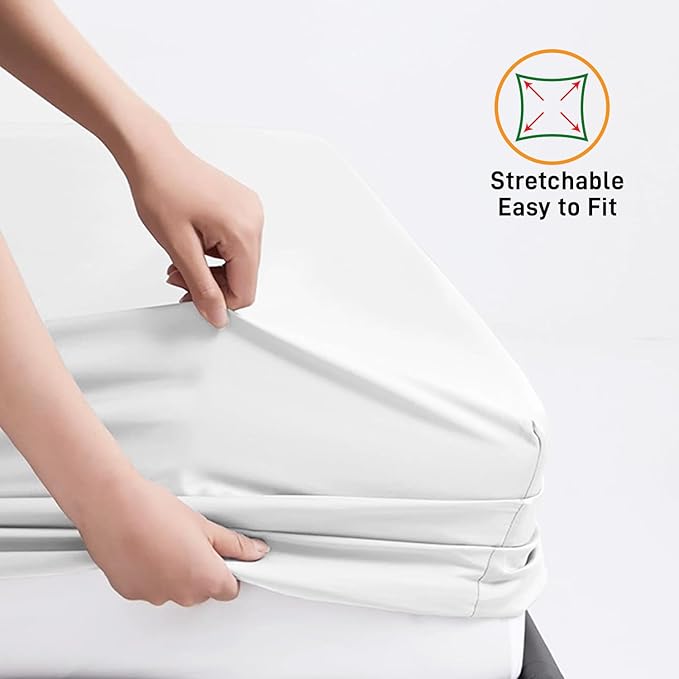25cm Microfiber Soft Elastic Fitted Bed Sheet