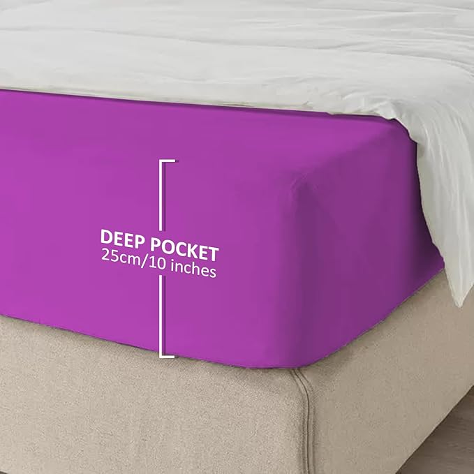 25cm Microfiber Soft Elastic Fitted Bed Sheet