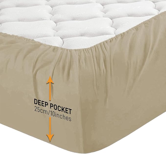 25cm Microfiber Soft Elastic Fitted Bed Sheet
