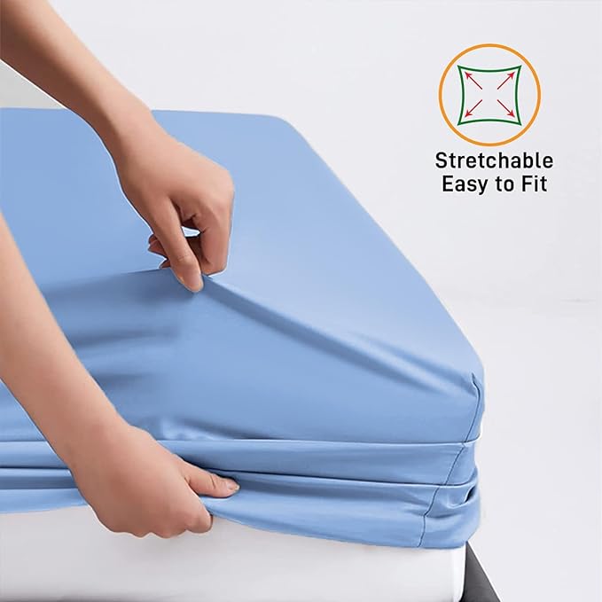 25cm Microfiber Soft Elastic Fitted Bed Sheet