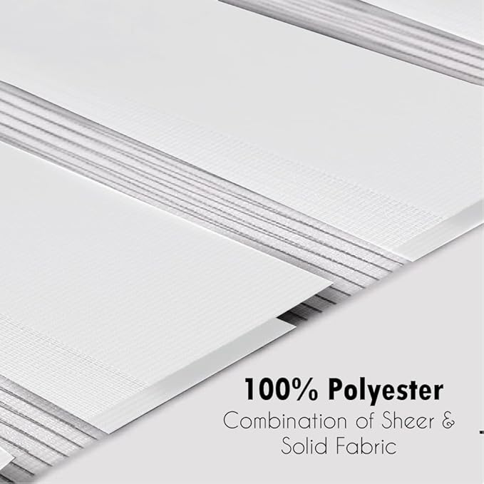 White Day & Night Zebra Roller Blinds - Light Control