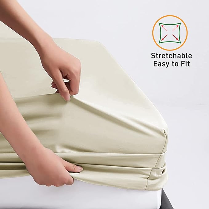 25cm Microfiber Soft Elastic Fitted Bed Sheet