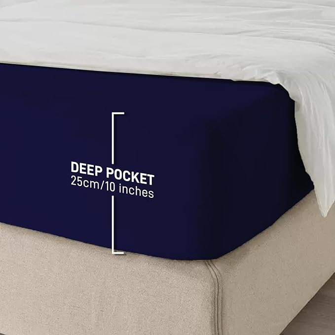 25cm Microfiber Soft Elastic Fitted Bed Sheet