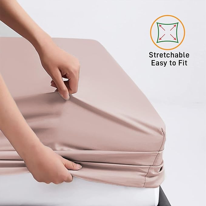 25cm Microfiber Soft Elastic Fitted Bed Sheet